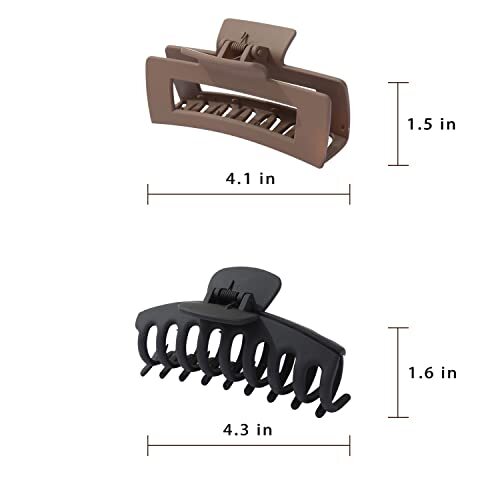 8er Pack große Haarkrallenspangen rutschfeste Kieferspangen für Frauen dünnes dickes lockiges Haar - Bild 4 von 5