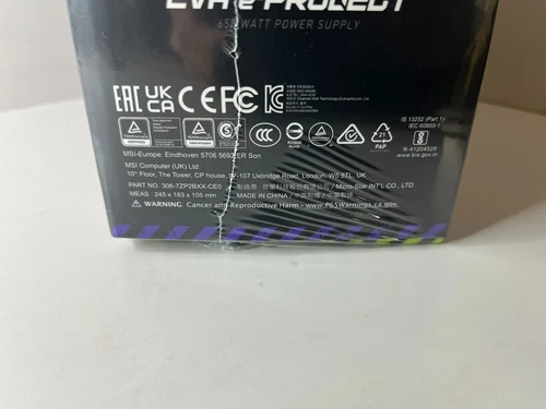 MSI x Evangelion e:PROJECT MAG A650BN EVA ATX Power Supply Unit PSU Color 650w - Picture 11 of 24