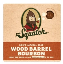 Dr Squatch Wood Barrel Bourbon Soap, men's natural soap, medium