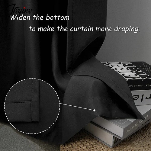 Blackout Short Curtains for Bedroom Opaque Blinds Curtain for Window Living Room - Picture 3 of 29
