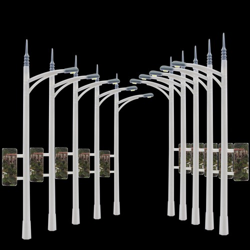 20pcs Model Railway Lamppost lamps Street Lights HO OO Scale LEDs 11.3cm LNH23 - Picture 5 of 7