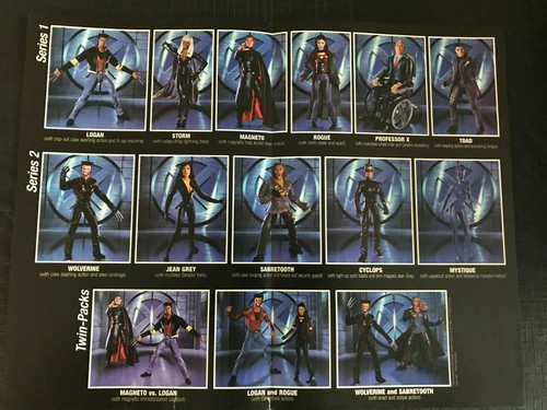 PÓSTER DE MAGO DE JUGUETES DE PELÍCULA X-MEN 13X10 CASI NUEVO MARVEL COMICS - 2000 - Imagen 2 de 2