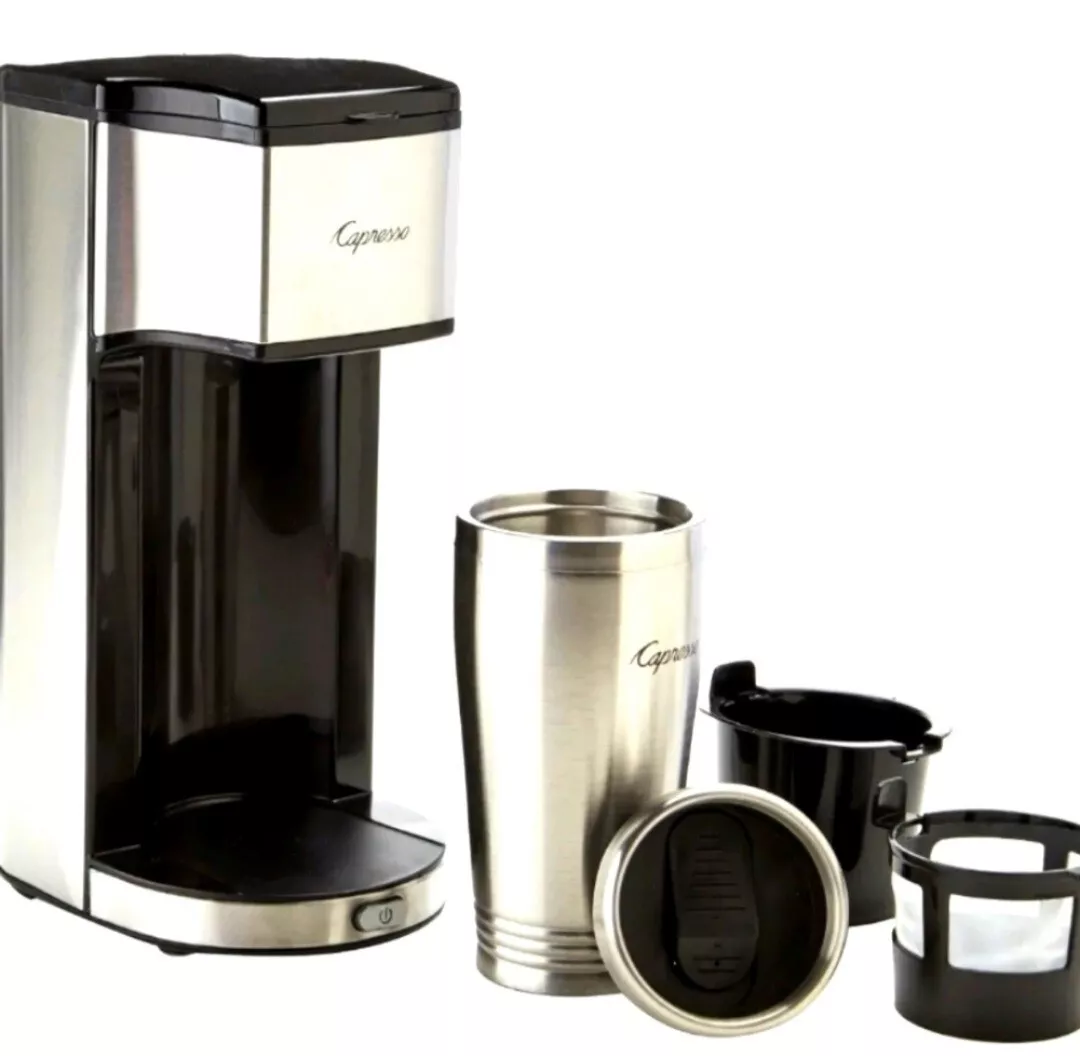 NEW Capresso On The Go Personal Coffee Maker, 16 oz Ground or Coffee Pods