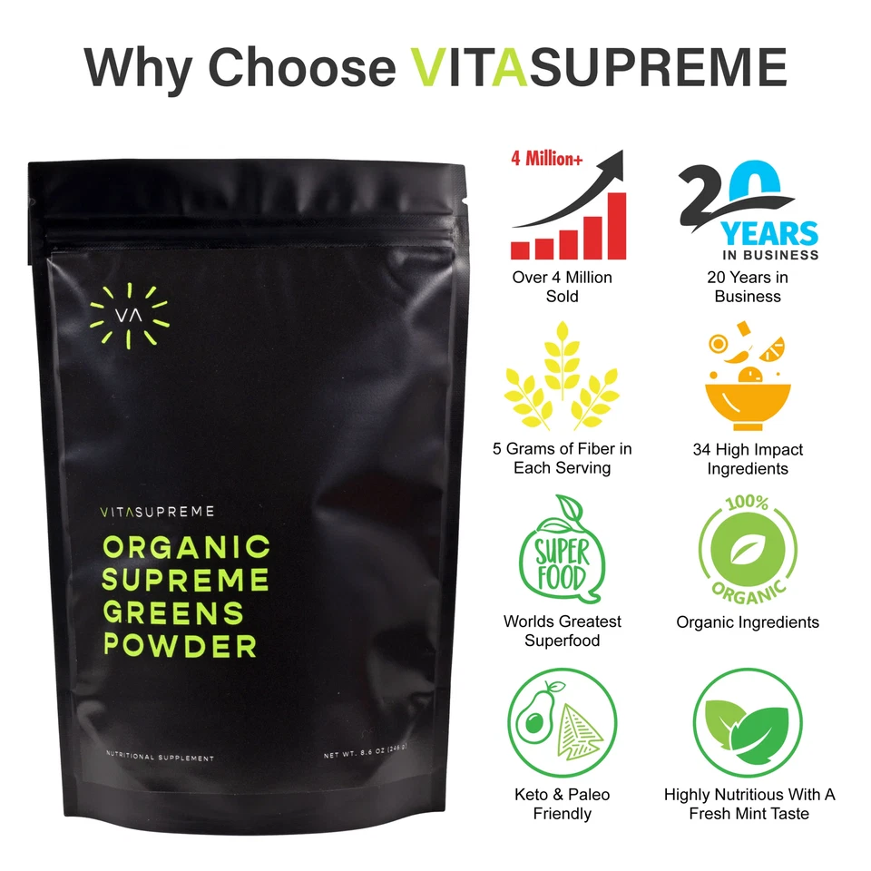 Organic Supreme Greens with MSM Powder™ - Image 3 of 4