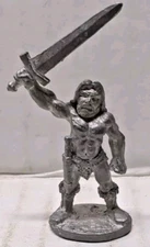 RAL PARTHA BARBARIAN FIGHTER PEWTER MINIATURE FIGURE AD&D D&D TSR  1980S C7