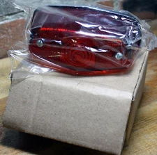 Vintage Saiko Matex Co 4 1/2" x 2" 12V Motorcycle Taillight Tail Lamp Housing