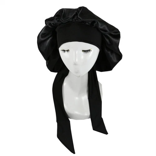 Women Satin Bonnet Long Hair Care Sleep Hat Cap Night Silk Feel Head Wrap Turban - Picture 12 of 41