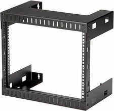 Heavy-Duty 8U Wall-Mount Network Rack for IT AV Equipment, 19" Open Frame