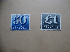 GB QEII Postage Due 1970/75 VFU PT SET x2 Stamps