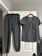 FIGS Technical Collection scrubs set Breast Cancer Awareness Pants Top X Small