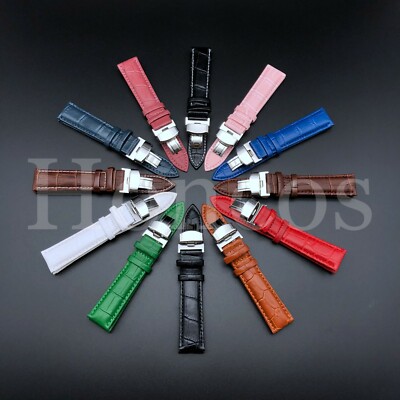 18 19 20 21 22 24MM LEATHER BAND STRAP CLASP FITS FOR OMEGA PLANET