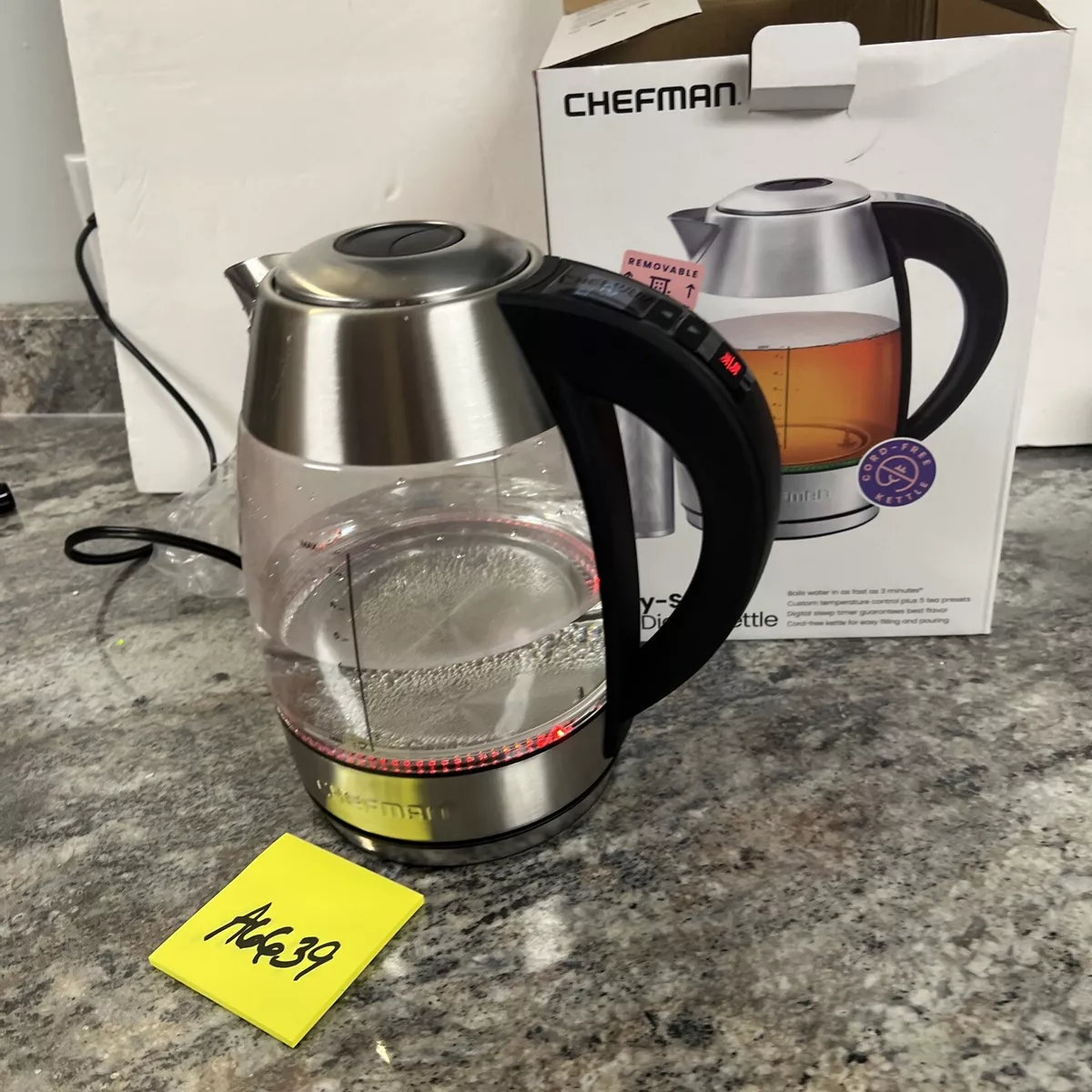 Chefman 1.8 Liter precision Digital Electric Kettle RV camping tea water  boiler 816458024488