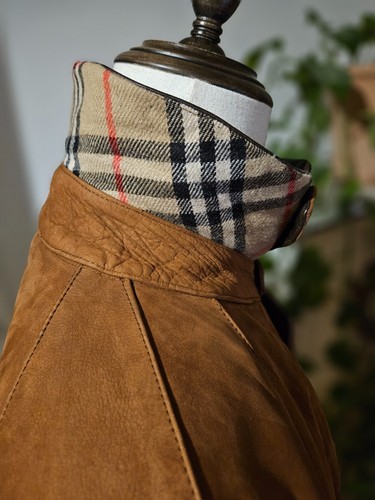 Chaleco/Manteau 3/4 En Daim épais vintage años 80 Burberrys con Intérieur Laine - Imagen 10 de 20