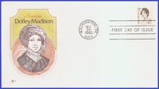 USA5 #1822 U/A COVER CRAFT FDC   Dolley Madison