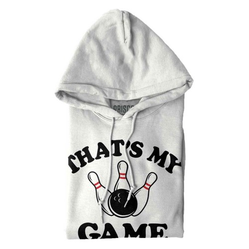 Funny Bowling Pin Humor That's My Game Joke Youth Hooded Sweatshirt Boy or Girl - Picture 3 of 5