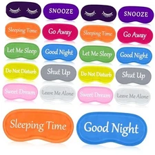  20 Pieces Funny Eye Sleeping Mask Bulk with Adjustable Strap Bright Colors