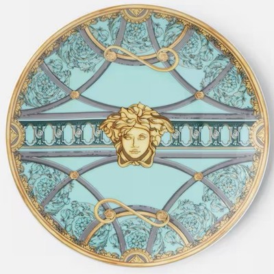 Versace Rosenthal Set La ScalaDel Palazzo Verde Salad Plate 4 & mugs 4 NEW Green