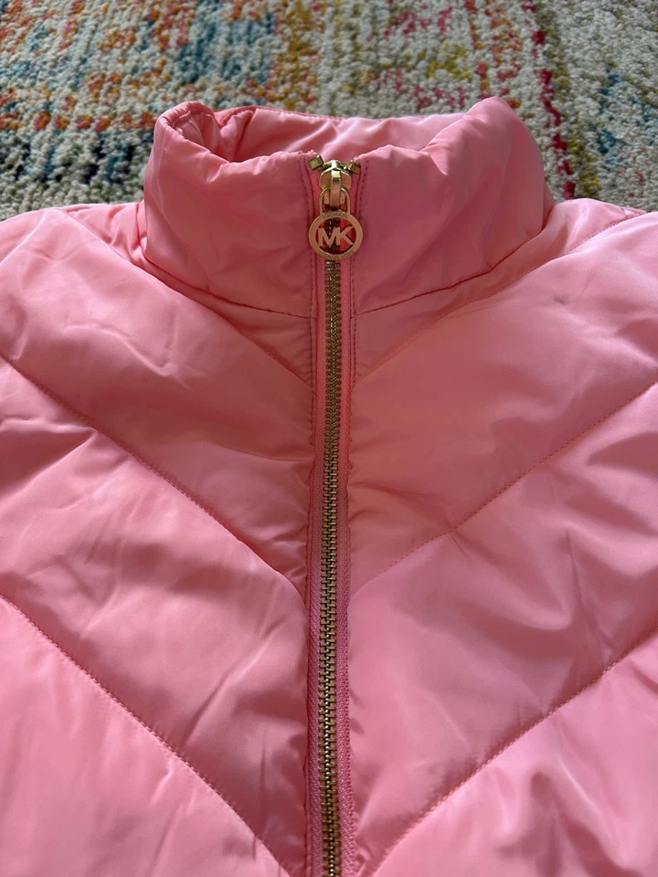 Michael Kors X Large (XL) Pink BlushPuffer Quilted Vest Charm Women’s MSRP $125 - Image 3 of 4