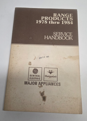 #ad #ad General Electric GE Range Products Service Handbook 1978 thru 1984 $7.97
