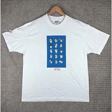 Vintage 90s Swatch The Club Graphic T Shirt Mens XL White Mens Timeship Watch