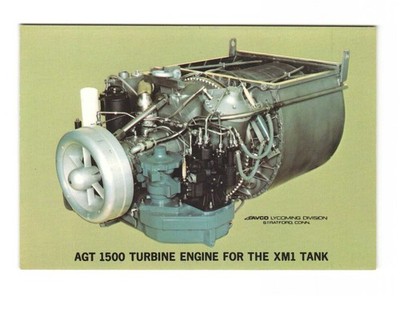 AGT 1500 turbine engine for the XM 1 tank Avco Lycoming Division VTG Postcard 