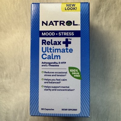 Natrol Relax + Ultimate Calm Capsules 100% Drug Free Exp June 30th 2026 New