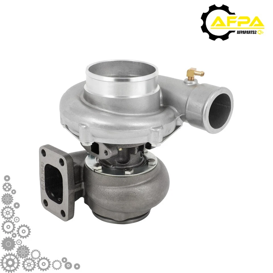 Turbo Turbocharger 65 A/R T3 Flange / 3" V Band Exhaust Oil Cooled Foto 3 de 4