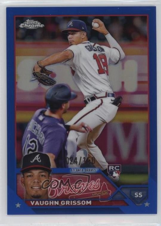 2023 Topps Chrome Blue Refractor 24/150 Vaughn Grissom #48 h2j