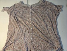 Secret Treasures Pajama Top Women's 3XL Short Sleeve Button Front New Tags