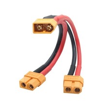 XT60 1 Male to 2 Female Y Splitter Adapter Cable 3.9" Parallel Battery Connector