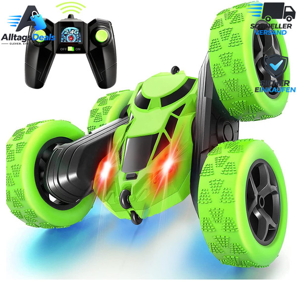 Ferngesteuertes Auto 2.4Ghz 360° Drehbar 4WD Off Road Drift Spielzeug GrüN 6-12-image