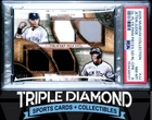2025 Topps Museum Derek Jeter/Aaron Judge Quad Game-Used Patch #/75 PSA 8 AA343