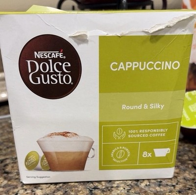 Nescafe Dolce Gusto CAPPUCCINO Capsules 16 Pods 4/2026 = 8 Servings Coffee