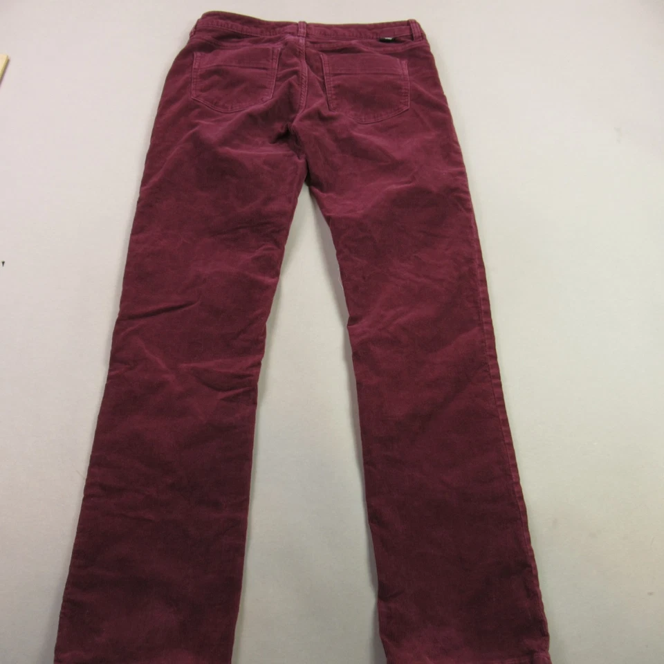 Pantalones de mezclilla Patagonia para mujer 28 bolsillos de pierna recta al aire libre pana borgoña Foto 4 de 4