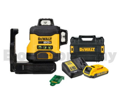 DEWALT DCLE34031D1 20V MAX 3x360 Grün Laser Level 2Ah Akku Ladegerät Case