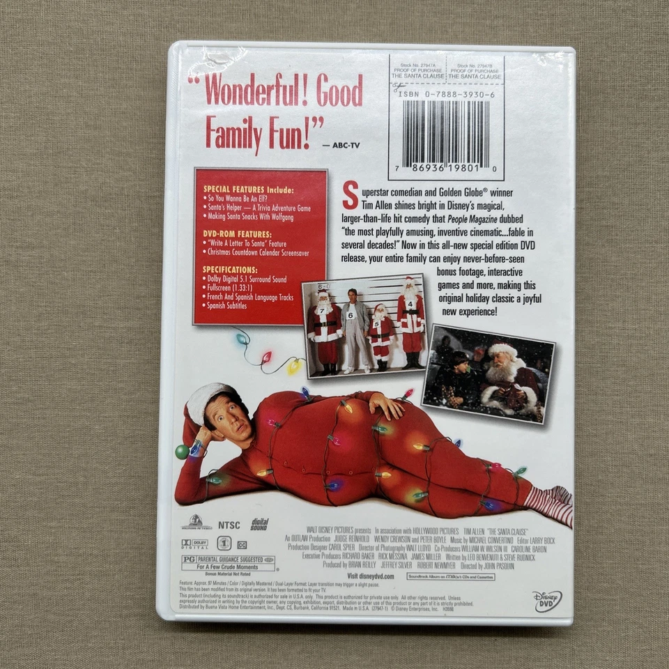 The Santa Clause 1 2 & 3 (DVD Set 1994 Trilogy) Tim Allen Christmas Comedy Claus - Image 4 of 4