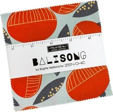 Balisong Zen Chic Charm pack 42 die cut 5 inch squares Moda cotton