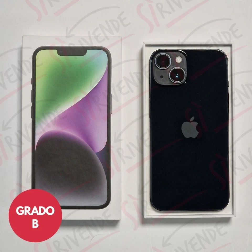 APPLE IPHONE 14 128GB NERO CON  BATTERIA AL 98%. PRODOTTO VERIFICATO DI GRADO B - Immagine 3 di 4
