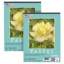 9" x 12" Premium Pastel Paper Pad, 80lbs Natural Tone Colors 16-Sheets (2 Pads)