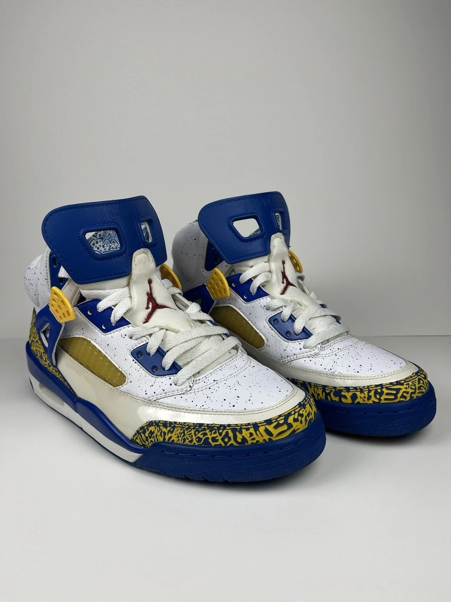 Nike Air Jordan Spizike "Do the Right Thing" Weiß Blau Gelb Herren 10,5 Retro