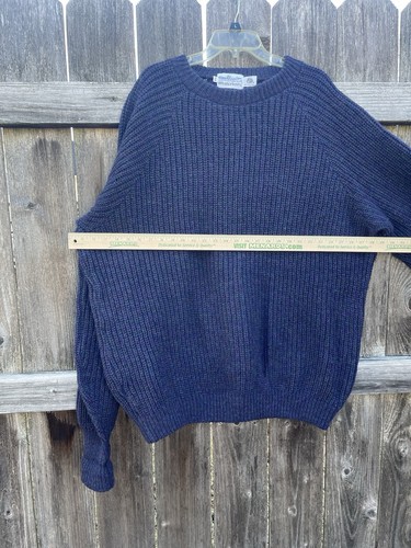 Vtg Whalerknits Men’s Sweater Big Tall 2X Pure Wool Variegated Knitted Fisherman - Picture 6 of 12