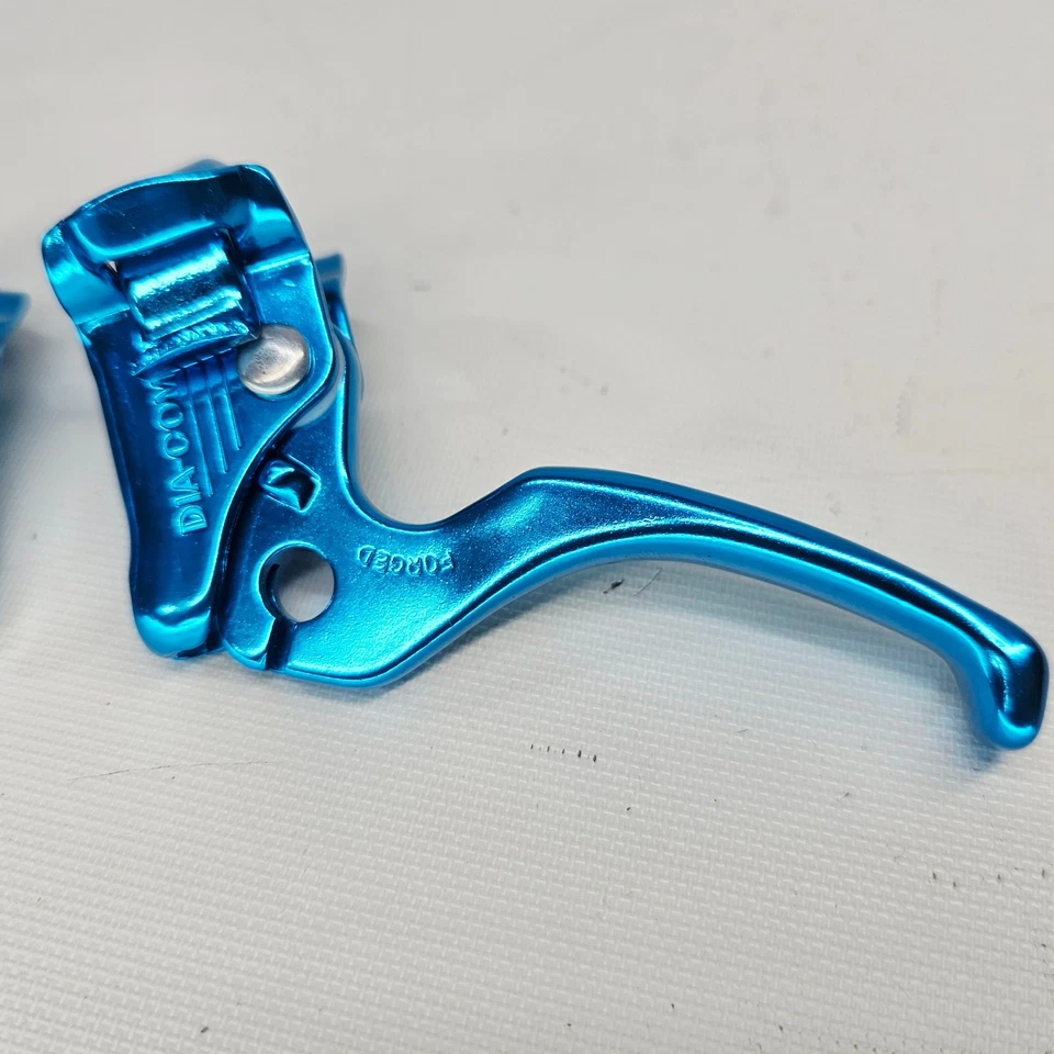 Nuevo de Lote Antiguo Par de Palancas de Freno Dia Compe MX Old School BMX Izquierda y Derecha Azul OG 1990 De Colección Foto 3 de 4
