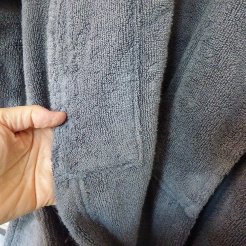 EUC BROOKLINEN 100% TURKISH COTTON TERRYCLOTH SUPER-PLUSH ROBE GRAPHITE GRAY S - Picture 9 of 16