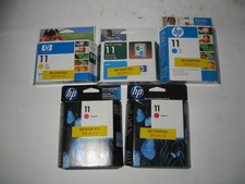 Lot of 5 New  Sealed Genuine HP 11 Ink Cartridge C4836A C4837A C4838A Expired