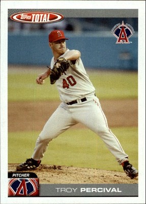 2004 Topps Total Baseball Card #443 Troy Percival