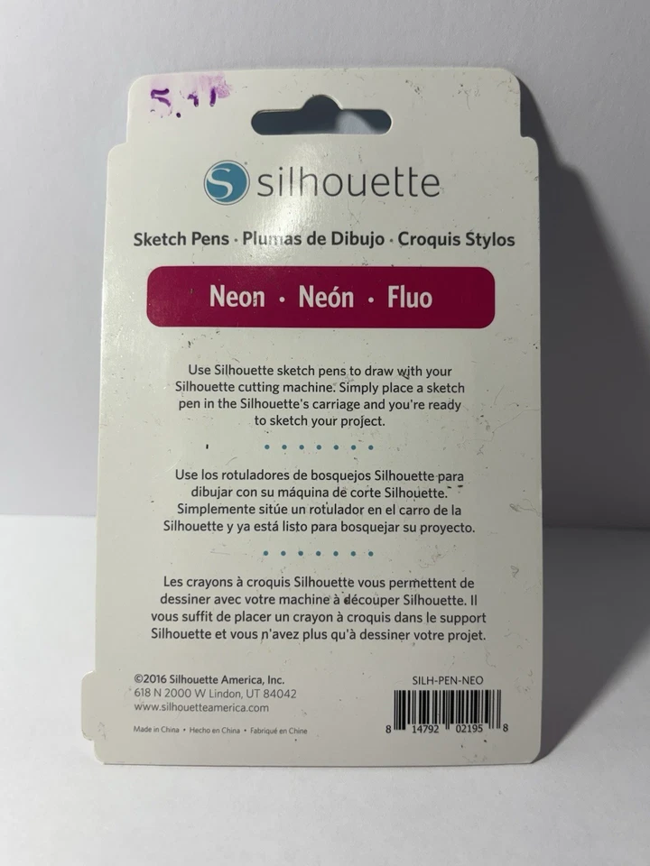 NEW Silhouette Neon Sketch Pen Set (4x) - Image 2 of 2