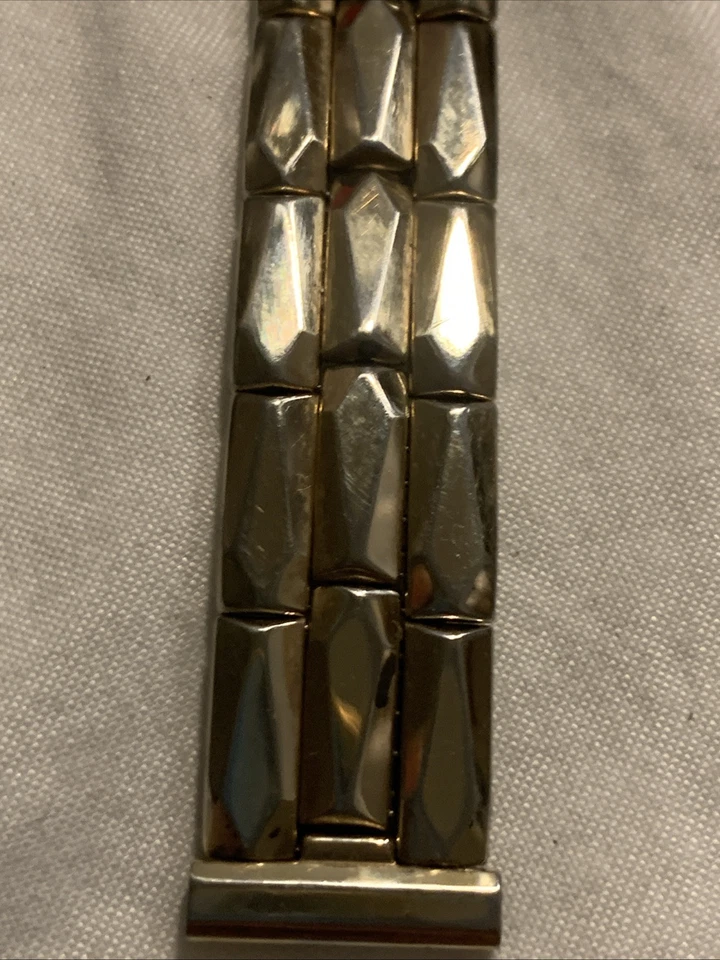 Banda de expansión de eslabones de ataúd superior rellenos de oro amarillo de 10 k Kreisler de colección rara 17,1 Foto 2 de 4