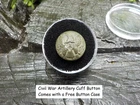 Old Rare Vintage Antique Civil War Relic Artillery Eagle Cuff Button Free Case