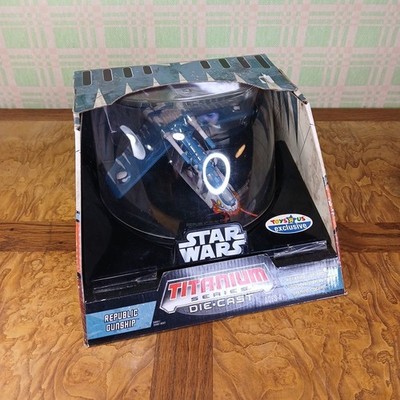 2006 Micro Machines Star Wars Titanium Diecast Republic Gunship Toys R Us Galoob