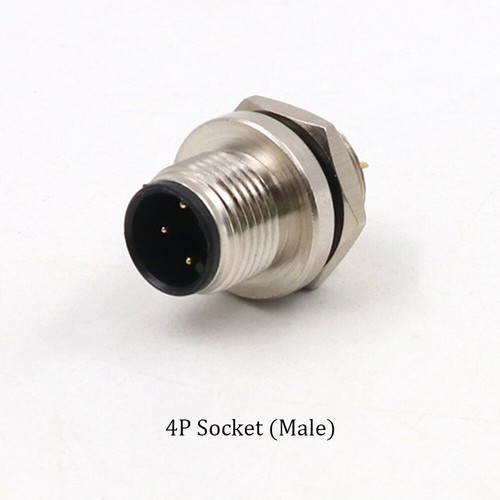 PG7 M12 Aviation Plug Sensor Connector 4/12Pin Male/Female/Right Bend Angle Plug - Picture 28 of 31